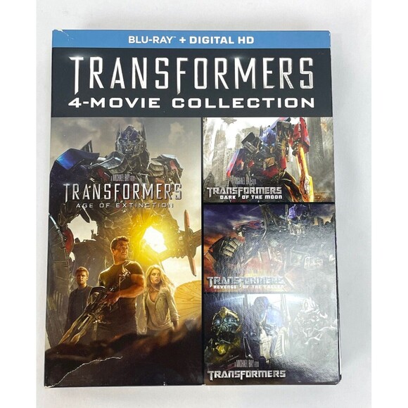 Transformers 4-Movie Collection Blu-ray Disc DVD Age of Extinction Dark Moon - Picture 1 of 5
